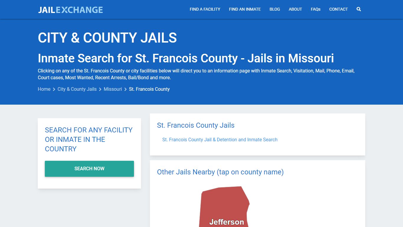 Inmate Search for St. Francois County | Jails in Missouri - Jail Exchange